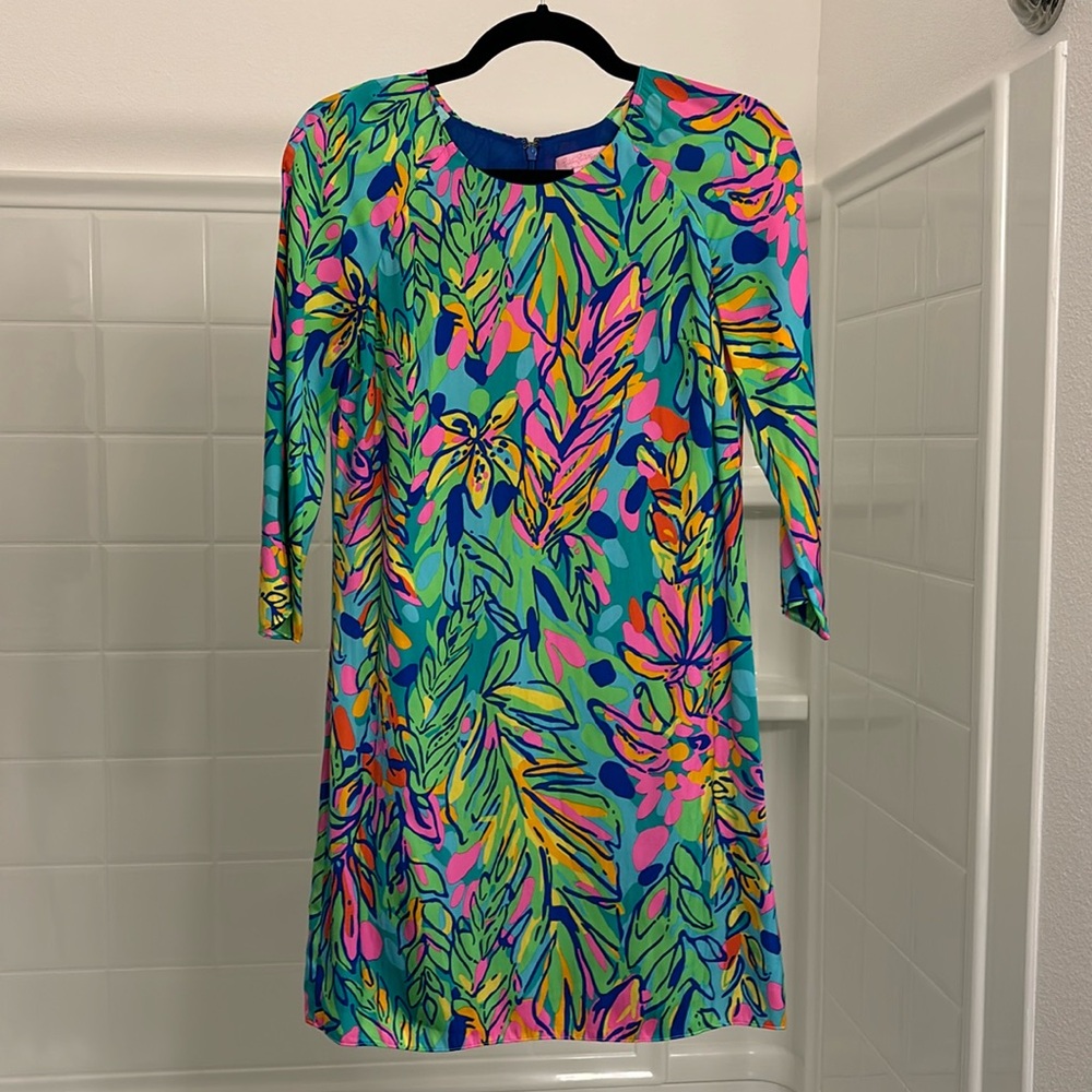 Lilly Pulitzer Crew Neck Shift Dress, Multi, 0